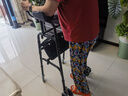 YADECARE 助行器老人推行四腳拐杖助步器老年人輔助康復走路扶手架帶坐墊 曬單實(shí)拍圖
