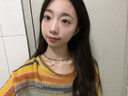 蒲戀項鏈女新款輕奢高級感鎖骨鏈彩色復古多巴胺雙層疊戴波西米亞項鏈 太陽(yáng)花項鏈+復古圓片項鏈【兩件套】 曬單實(shí)拍圖