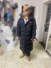 李寧加厚中長(cháng)款過(guò)膝羽絨服男女情侶款保暖防潑水寬松鴨絨AYMV657 曬單實(shí)拍圖