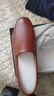 紅蜻蜓男鞋 男士皮鞋舒適商務(wù)休閑鞋男皮鞋套腳軟底中老年爸爸鞋子單鞋 淺棕色 39 曬單實(shí)拍圖