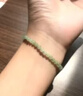 中國黃金（CHINA GOLD）和田碧玉手串女款小米珠手鏈散珠串珠情情人節生日禮物送女朋友 【甄選級】4mm菠菜綠和田碧玉手串【品牌禮盒】 曬單實(shí)拍圖