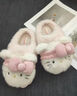 百慕傾臣HelloKitty棉拖鞋女2025秋冬親子三麗鷗可愛(ài)防滑保暖卡通毛絨厚底 粉色KT貓 38-39 適合37-38 曬單實(shí)拍圖