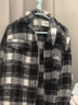 DZZIT【爆款補單】地素毛呢外套冬季格子呢復古Old School上衣女 黑色 常規 XS 曬單實(shí)拍圖
