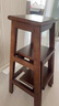 牧逸尚家全實(shí)木梯凳家用登高凳多功能可伸縮二步梯凳榫卯結構換鞋凳吧臺凳 胡桃色-二步梯凳（全實(shí)木-可伸縮） 曬單實(shí)拍圖