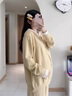 革曼孕婦裝秋冬季套裝2025新款孕婦毛衣假兩件上衣針織衫慵懶風(fēng)高級感 黃色套裝 XXL 曬單實(shí)拍圖
