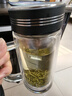 蘇泊爾（SUPOR）雙層玻璃杯大容量泡茶杯帶把手辦公水杯茶水分離杯 教師節禮物 曬單實(shí)拍圖