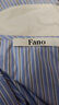 fano studios范洛Fano 休閑百搭彼得潘領(lǐng)條紋撞色繡標基礎襯衫女上衣2025秋季 藍色 現貨 S 曬單實(shí)拍圖