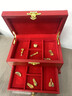 中宋珠寶黃金吉祥婚慶九寶金片木質(zhì)禮盒擺件足金999新婚結婚禮物送禮 吉祥婚慶九寶【禮盒裝】 0.1g 曬單實(shí)拍圖
