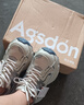 奧古獅登（Agsdon）老爹鞋女秋季新款復古厚底增高運動(dòng)鞋女休閑鞋 W243368 灰藍 38 曬單實(shí)拍圖