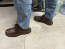 公牛世家男鞋秋冬款復古休閑皮鞋英倫風(fēng)工裝鞋厚底耐磨低幫馬丁靴男 曬單實(shí)拍圖