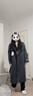 范思藍恩【徐若晗同款】鉆石立裁系列立領(lǐng)雙面呢大衣女秋冬高級感羊毛外套 灰色 M 曬單實(shí)拍圖