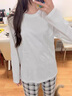班尼路（Baleno）100%純棉長(cháng)袖T恤女2025年春秋季新款寬松舒適透氣百搭圓領(lǐng)打底衫 曬單實(shí)拍圖