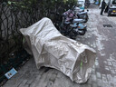 御山河電動(dòng)車(chē)防雨罩防曬車(chē)衣車(chē)罩遮雪擋加厚牛津布電瓶車(chē)摩托車(chē)雨衣蓋布 卡其色【雙層加厚-牛津布防雨防曬罩】+送收納袋 XL碼（適合1.8-2.2米大型電動(dòng)車(chē)/摩托車(chē)） 曬單實(shí)拍圖