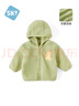 舒貝怡兒童外套男女童嬰兒衣服春秋款寶寶童裝保暖開(kāi)衫帶帽上衣綠色90CM 曬單實(shí)拍圖