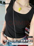 都市麗人吊帶背心女外穿內搭夏季薄款百搭美背打底上衣修身顯瘦 黑色 2XL 曬單實(shí)拍圖