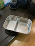 ymer316不銹鋼保溫飯盒微波爐加熱上班族食堂打飯分格便當餐盒雙格 曬單實(shí)拍圖