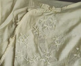 皮爾卡丹中國風(fēng)復古斜襟盤(pán)扣棉麻刺繡襯衫女夏季純色顯瘦圓領(lǐng)小衫短袖上衣 青豆黃 M 曬單實(shí)拍圖