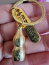 鑰匙扣黃色朱砂空心葫蘆轉運出入平安掛件生肖高檔純黃鑰匙扣圈環(huán) 生肖猴+出入平安 1個(gè) 曬單實(shí)拍圖