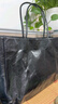 CHARLIE&KELLI CK品牌包包女包大容量褶皺托特包通勤單肩手提包情人節生日禮物 黑色【聯(lián)系客服順豐包郵】 曬單實(shí)拍圖