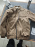頂峰保羅（Dingfengbaoluo）美式PU皮夾克男秋冬季加絨加厚寬松高級保暖皮衣外套XHR72棕色L 曬單實(shí)拍圖