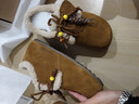 百麗（Belle）松果吐司勃肯鞋女25冬新舒適保暖毛里內增高休閑鞋B2831DM5預售 棕色 37 曬單實(shí)拍圖