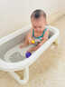 喆湘日本品質(zhì)嬰兒洗澡盆寶寶浴盆幼兒折疊坐躺托浴架大號浴桶家用新生 升級加大加厚【數顯感溫】單浴盆 曬單實(shí)拍圖