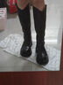 他她（TATA）周潔瓊同款厚底V口長(cháng)靴女靴彈力顯瘦高筒靴時(shí)裝靴冬CFK02DG4 黑色 36 曬單實(shí)拍圖