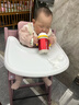 Nuskin餐椅兒童成長(cháng)椅寶寶吃飯座椅學(xué)習椅嬰兒進(jìn)口櫸木椅子六件套 石楠紫餐椅+紫圍欄+白餐盤(pán)+坐墊+安全帶+防倒件 曬單實(shí)拍圖