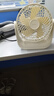 公牛USB桌面風(fēng)扇 【電芯3C認證】迷你輕音小電扇2000mAh長(cháng)續航  壁掛兩用充電款-米云白 曬單實(shí)拍圖