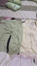 婧麒（JOYNCLEON）7A抗菌月子服春秋新款孕婦產(chǎn)后喂奶100%純棉家居服開(kāi)衫睡衣套裝 青草綠 L碼 曬單實(shí)拍圖