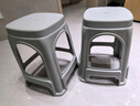 安納福 塑料凳家用小板凳換鞋凳子寶寶餐椅學(xué)習椅靠背椅子HK5178灰色 曬單實(shí)拍圖