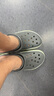 卡駱馳crocs洞洞鞋貝雅卡駱班輕便耐磨一腳蹬休閑鞋|205089 石板灰/青檸綠-0GX 44 (280mm) 曬單實(shí)拍圖