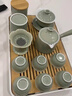 日本丨大師整套功夫茶具套裝家用喝茶陶瓷茶杯茶盤(pán)泡茶茶壺送禮 浣溪側把壺套裝 10件 曬單實(shí)拍圖