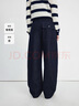 Navigare意大利小帆船女士牛仔褲2025秋冬季寬松顯瘦香蕉褲磨毛保暖長(cháng)褲 海軍藍 S 曬單實(shí)拍圖