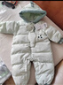 巴拉巴拉童裝嬰兒羽絨服連體衣寶寶2025新款冬裝加厚保暖哈衣爬服萌趣造型 綠色恐龍-白鴨絨 100 cm-充絨量107g 曬單實(shí)拍圖