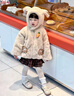 G.DUCKKIDS女童加絨毛毛衣外套冬季2025新款洋氣寶寶毛絨連帽外套仿皮草棉衣 米棕色 80 曬單實(shí)拍圖