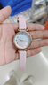 新款女士手表ins風(fēng)時(shí)尚潮流韓版初高中生高顏值閨蜜款石英表 粉色 曬單實(shí)拍圖