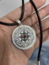 老廟八寶羅盤吊墜男純銀覆古霸氣嘻哈個(gè)性潮男時(shí)來(lái)運(yùn)轉(zhuǎn)國(guó)潮銀項(xiàng)煉掛墜 單吊墜(送蠟皮繩) 曬單實(shí)拍圖