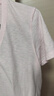 優(yōu)衣庫女裝竹節(jié)紗V領T恤/短袖棉白T上衣打底內(nèi)搭春夏新款483576 10 水粉色 L /160/88A 曬單實拍圖