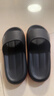 百慕傾臣踩屎感拖鞋男士夏季外穿2025新款室內家居厚底防滑eva涼拖鞋夏天 黑色【EVA不臭腳】 42-43 適合41-42（內長(cháng)265mm） 曬單實(shí)拍圖