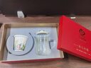 蘇氏陶瓷玻璃花茶杯帶蓋過(guò)濾泡茶杯辦公杯水杯富貴牡丹杯伴手禮物 乳白色 曬單實(shí)拍圖