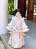 安妮優(yōu)兒（Anneyol）馬面裙女童漢服冬季2025新款古裝兒童秋冬裝國風(fēng)加厚旗袍裙拜年服 粉色 110 曬單實(shí)拍圖
