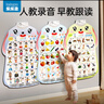 樂(lè )樂(lè )魚(yú)（leleyu）卡通兔有聲早教掛圖兒童玩具寶寶識字表墻貼3張男孩女孩生日禮物 曬單實(shí)拍圖