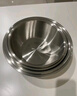 凌豐304不銹鋼餐盤(pán)子菜碟家用菜盤(pán)家用圓盤(pán)加厚碟子骨碟菜盆 湯盆-外徑20cm 曬單實(shí)拍圖