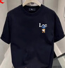 Lee dprre潮牌短袖ins純棉夏季新款男印花T恤男女款百搭學(xué)生青年圓領(lǐng)體恤 黑色 XL 曬單實(shí)拍圖