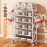 桌邊書(shū)架可移動(dòng)收納架教室課桌旁學(xué)生放書(shū)本架子帶輪置物架書(shū)立架 6層白色-萬(wàn)向輪【免安裝】 曬單實(shí)拍圖