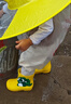 心楠兒童雨鞋可愛(ài)防耐滑小童雨靴幼兒膠鞋寶寶水鞋1-7歲可愛(ài)卡通套鞋 黃色小恐龍兒童雨鞋 15 cm內長(cháng)（建議23-24碼） 曬單實(shí)拍圖