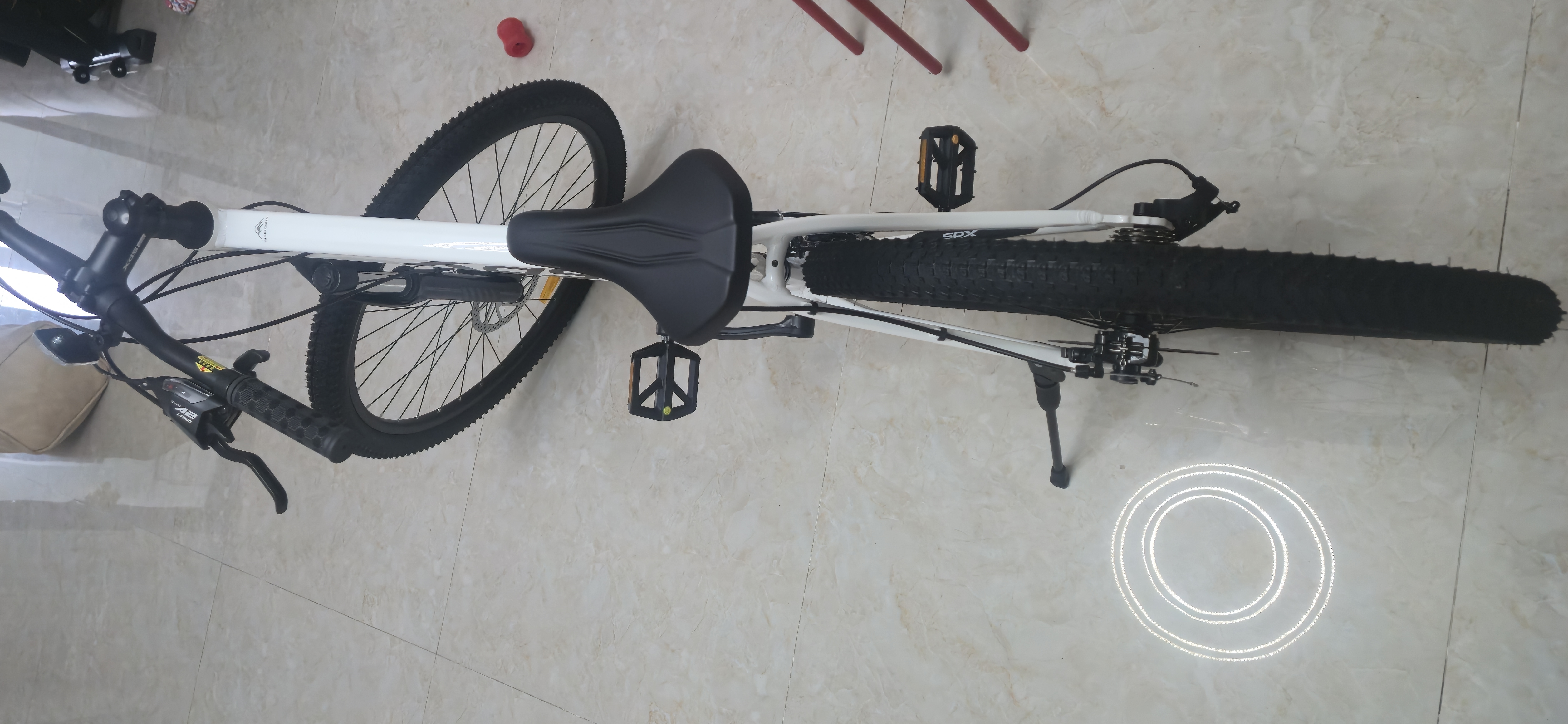 喜德盛（xds）山地自行車(chē)旭日310鋁合金車(chē)架21速入門(mén)通勤成人單車(chē)  象牙白15.5 曬單實(shí)拍圖