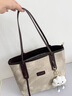 星昔包包女包百搭單肩包女潮時(shí)尚休閑簡(jiǎn)約大容量通勤托特包情人節禮物 米色帶掛件 曬單實(shí)拍圖