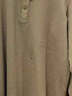 優(yōu)衣庫男裝女裝情侶華夫格亨利領(lǐng)套頭衫長(cháng)袖T恤25秋冬新款479784 32 深米色 XL 曬單實(shí)拍圖